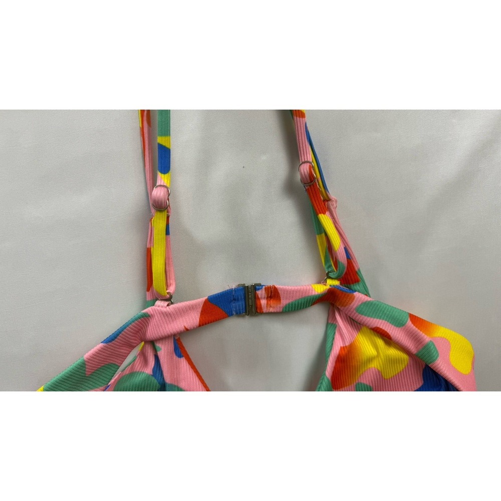 ZAFUL Women's Bikini Top Ribbed Underwire Adjustable Back Clasp Large - Picture 8 of 14